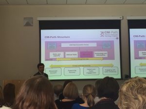 Prof Gareth Thomas presenting CM-Path img_1447