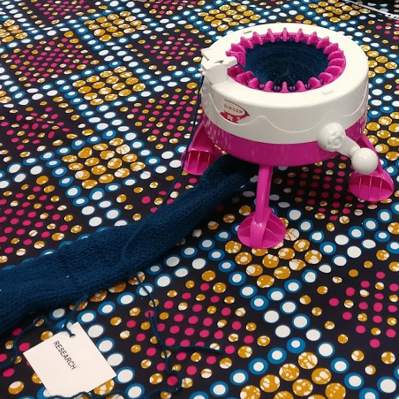 KnittingMachine The research scarf in progress