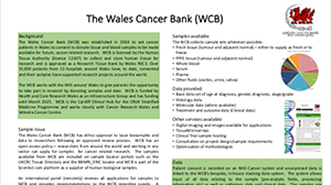Thumbnail image of the Wales Cancer Bank's Poster for entry to the UK Biobank of the Year Award
