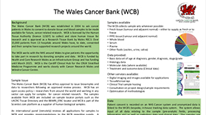 WalesCancerBank_PosterThumbnail300x168 Thumbnail image of the Wales Cancer Bank's Poster for entry to the UK Biobank of the Year Award